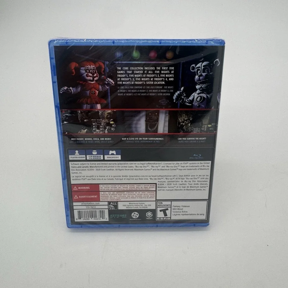 Five Nights at Freddys Core Collection PS4 New Sealed FNAF 1 2 3 4 Sister